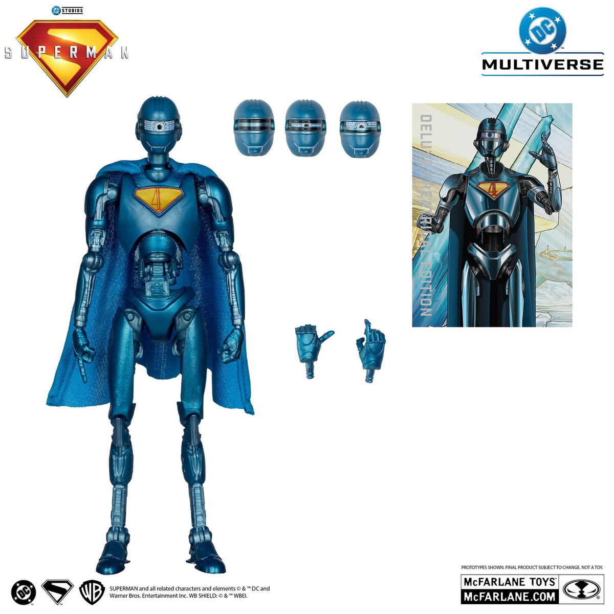 Produktbild Superman (2025) DC Multiverse Deluxe Actionfigur Superman Robot (Red Platinum Edition) 18 cm