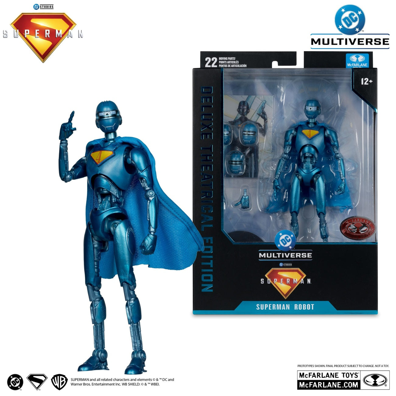 Produktbild Superman (2025) DC Multiverse Deluxe Actionfigur Superman Robot (Red Platinum Edition) 18 cm