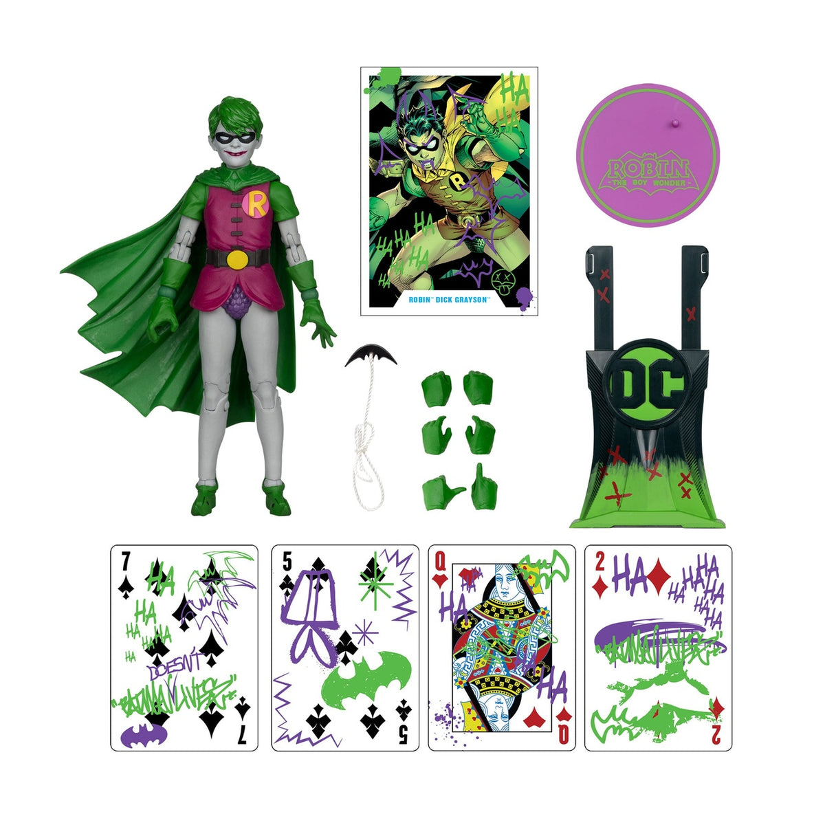 Produktbild DC Rebirth DC Multiverse Actionfigur Robin (Dick Grayson) (Jokerized) (Gold Label) 18 cm