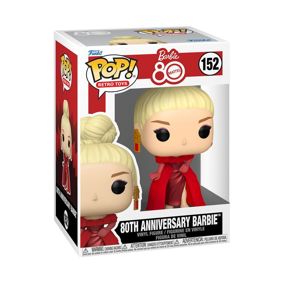 Produktbild Mattel 80th Anniversary POP! Retro Toys Vinyl Figur Barbie 9 cm