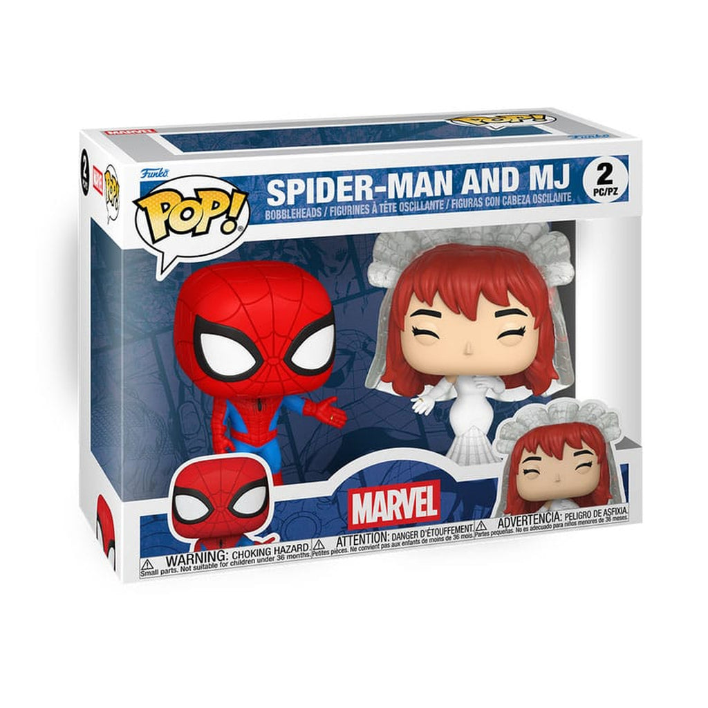 Produktbild Marvel POP! Vinyl Figuren 2er-Pack Superhero Couples- SM & MJ 9 cm