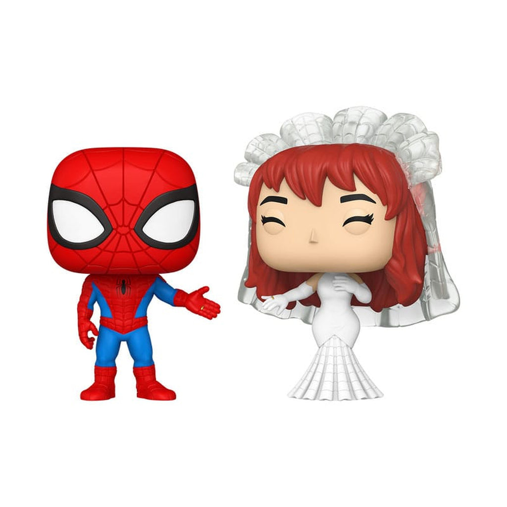 Produktbild Marvel POP! Vinyl Figuren 2er-Pack Superhero Couples- SM & MJ 9 cm