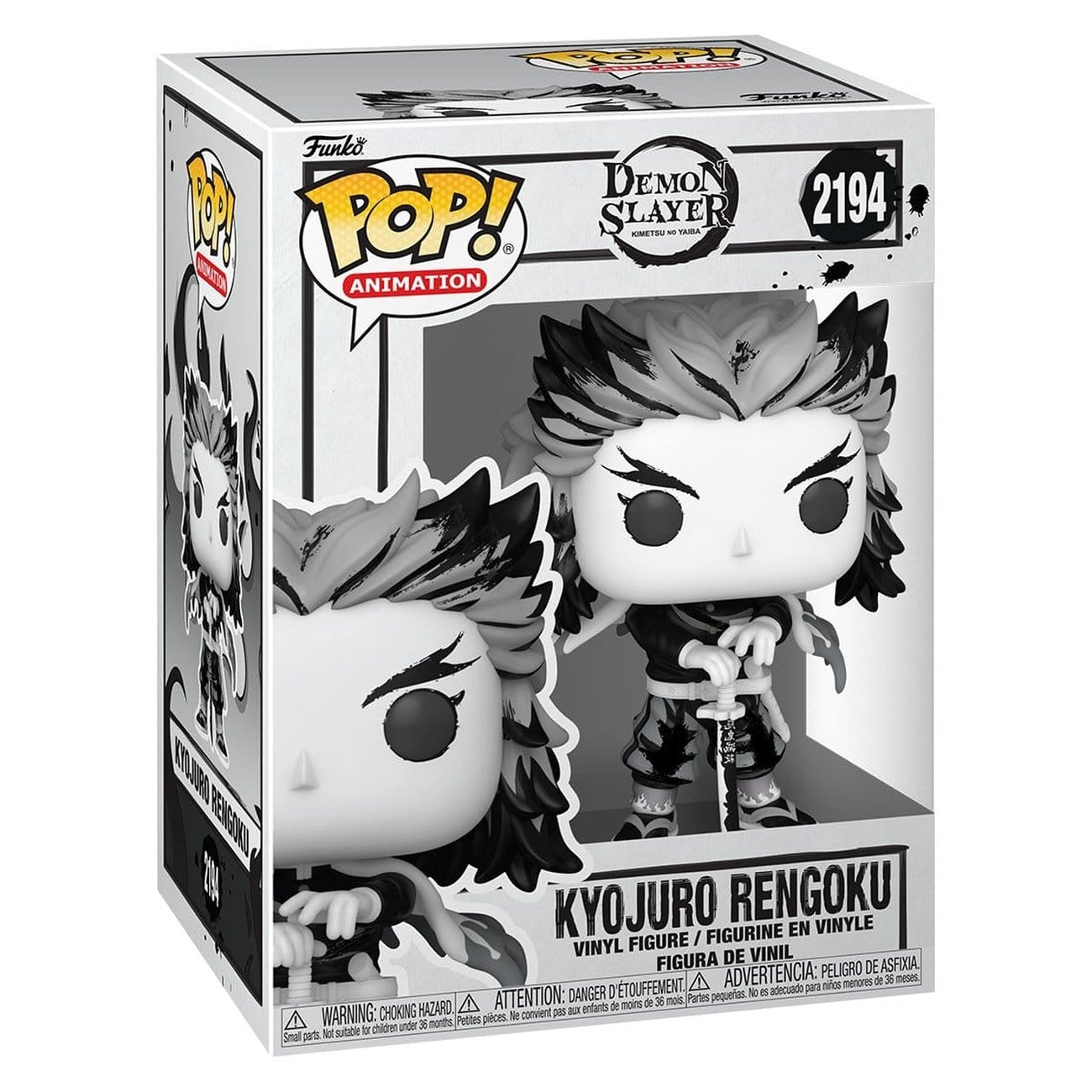 Produktbild Demon Slayer: Kimetsu no Yaiba POP! Animation Vinyl Figuren Rengoku(Sumi-Ink) 9 cm