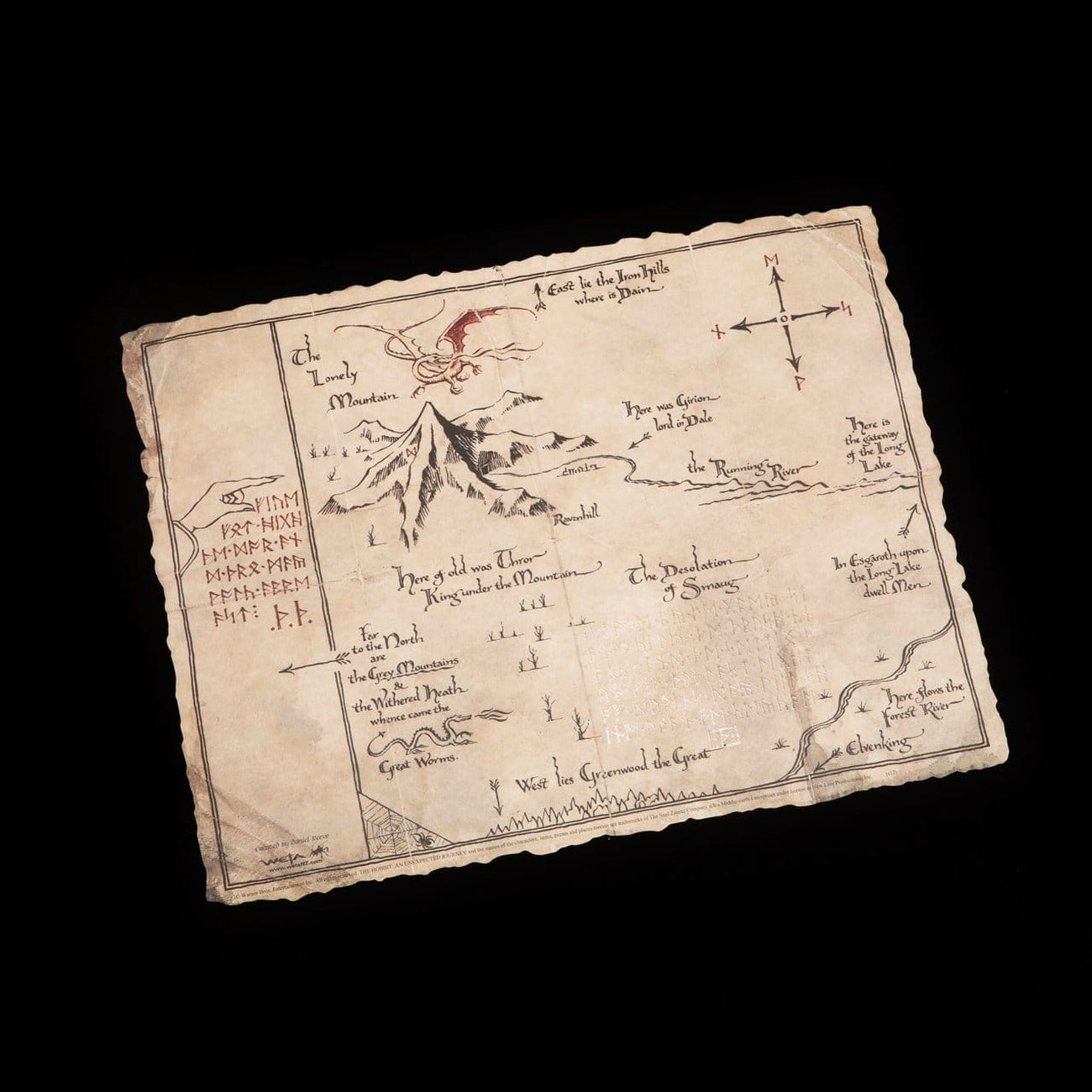 Produktbild Der Hobbit Kunstdruck Thorin's Map 40 x 30 cm