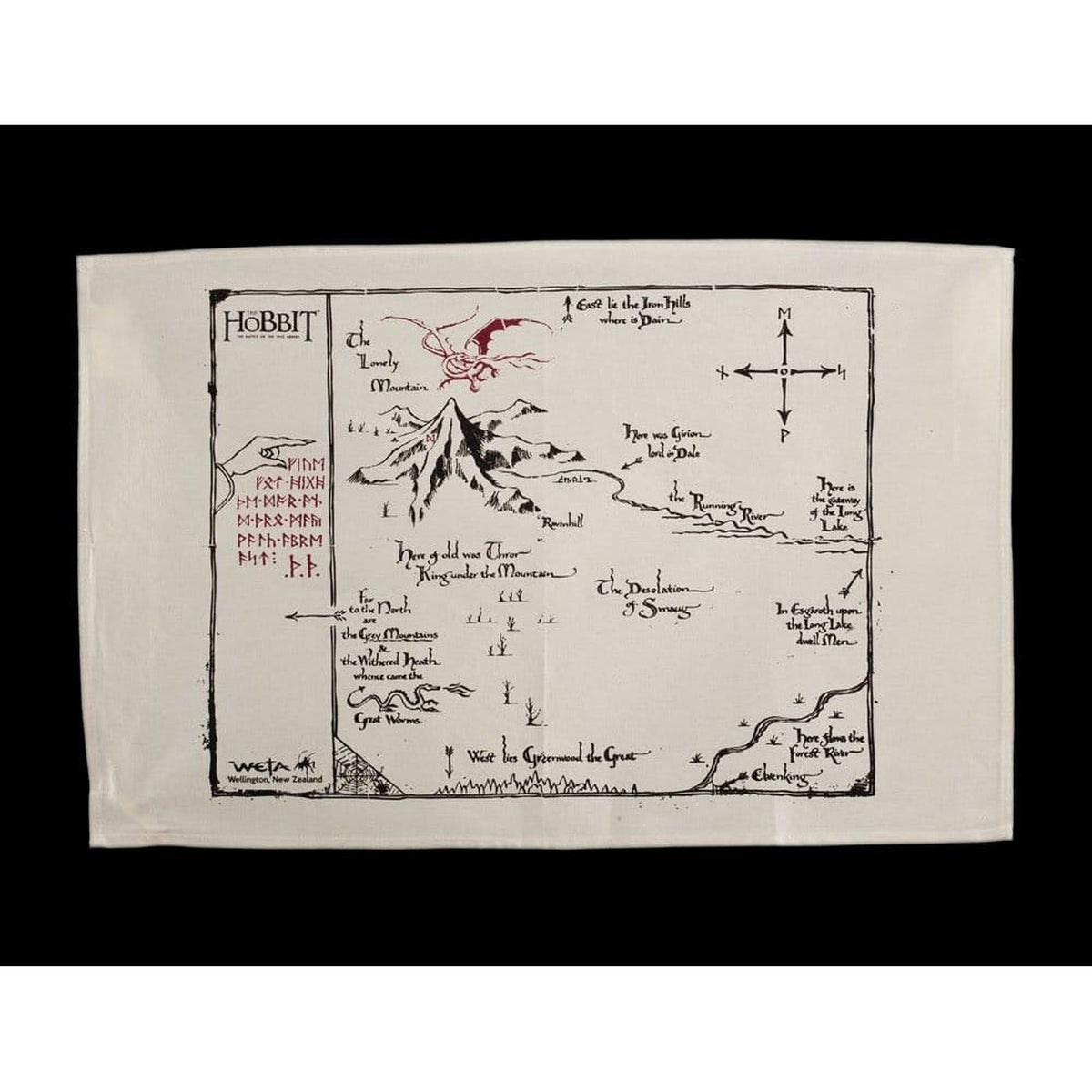 Produktbild Der Hobbit Geschirrtuch Thorins Map 72 cm