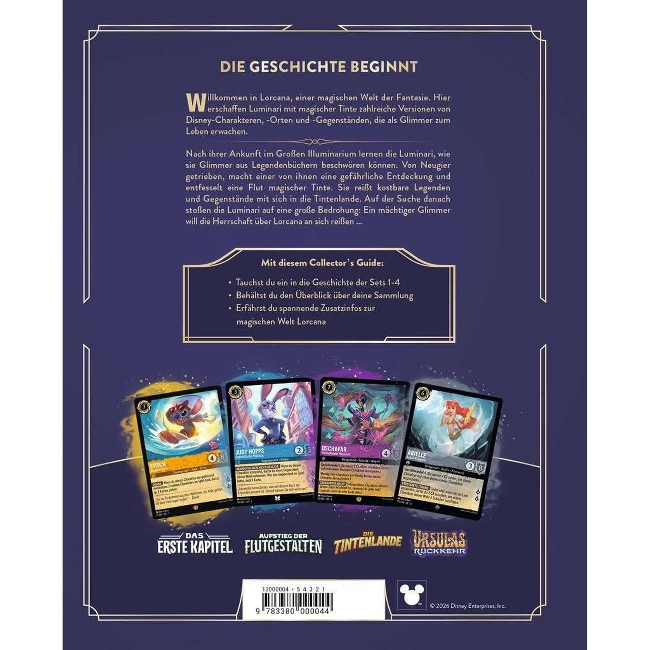 Produktbild Disney Lorcana TCG Buch Der offizielle Collector's Guide: Sets 1-4 *Deutsche Version*