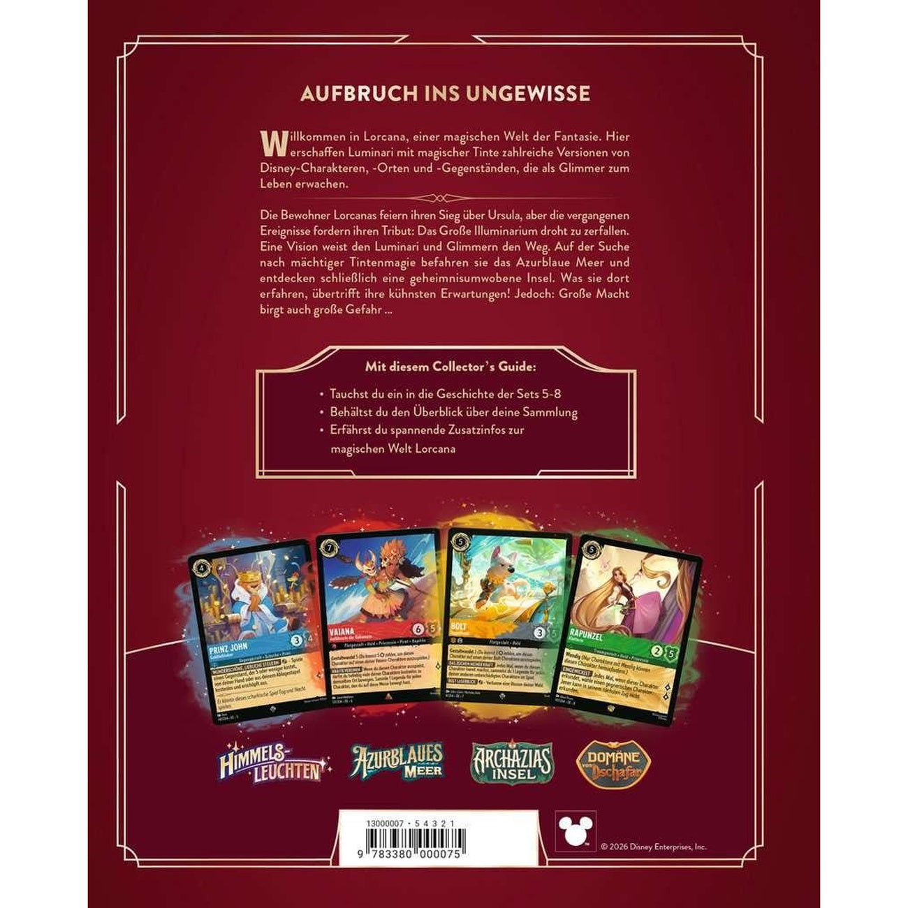 Produktbild Disney Lorcana TCG Buch Der offizielle Collector's Guide: Sets 5-8 *Deutsche Version*
