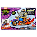 Produktbild Teenage Mutant Ninja Turtles Actionfigur mit Fahrzeug Rocksteady & Chopper 12 cm