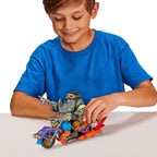 Produktbild Teenage Mutant Ninja Turtles Actionfigur mit Fahrzeug Rocksteady & Chopper 12 cm