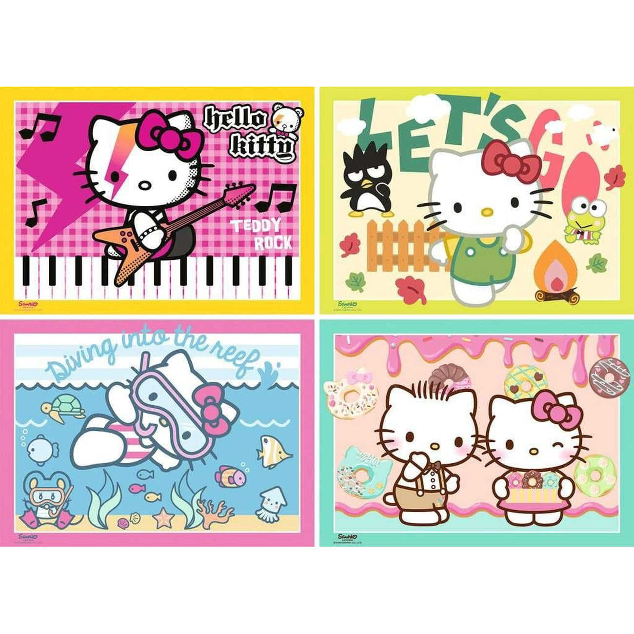 Produktbild Hello Kitty Puzzles 4er-Pack Los geht's, Hello Kitty! (4x100 Teile)