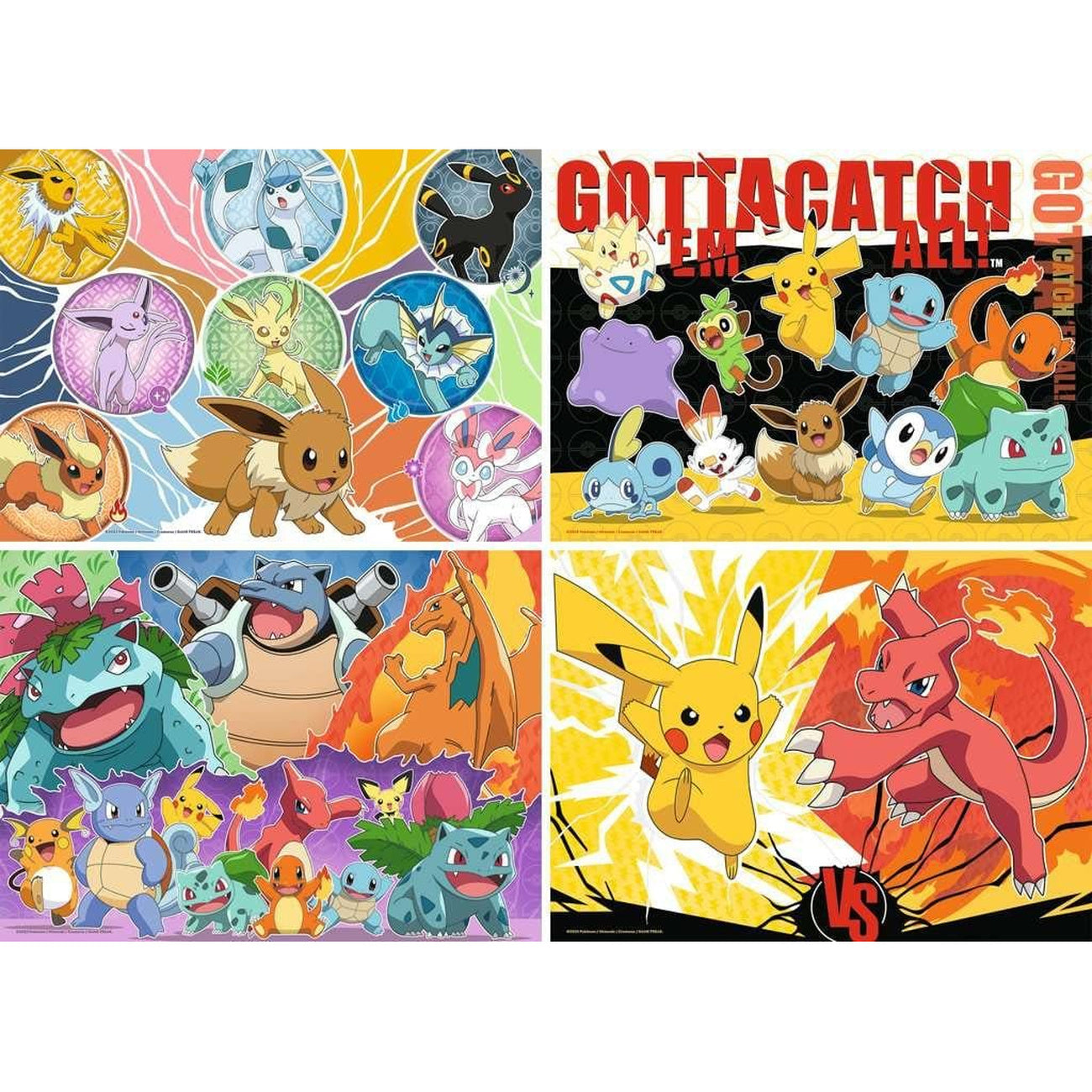 Produktbild Pokémon Puzzles 4er-Pack Pokémon-Kumpels (4x100 Teile)