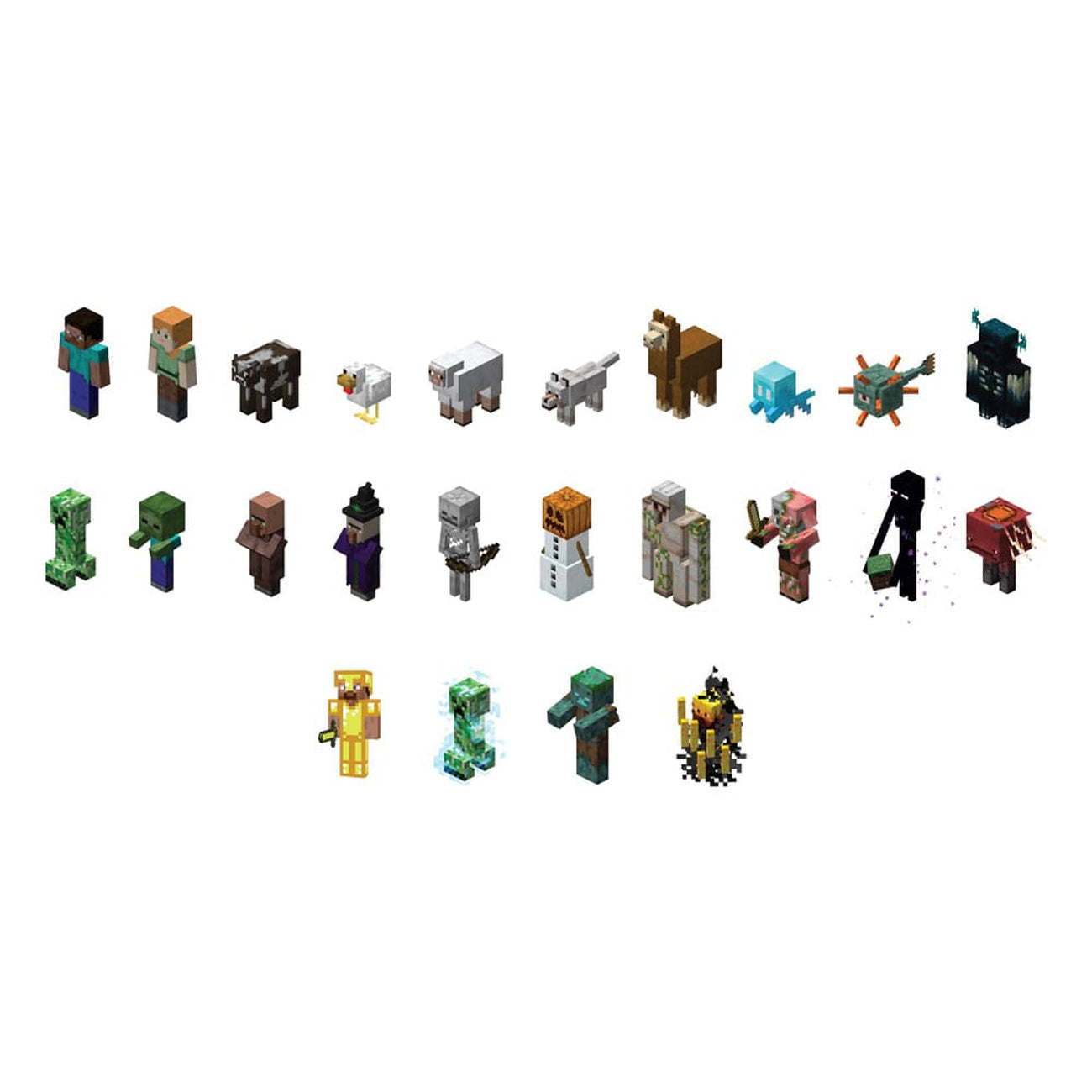 Produktbild Minecraft 3D-Toppeez 6cm Sortiment (24)