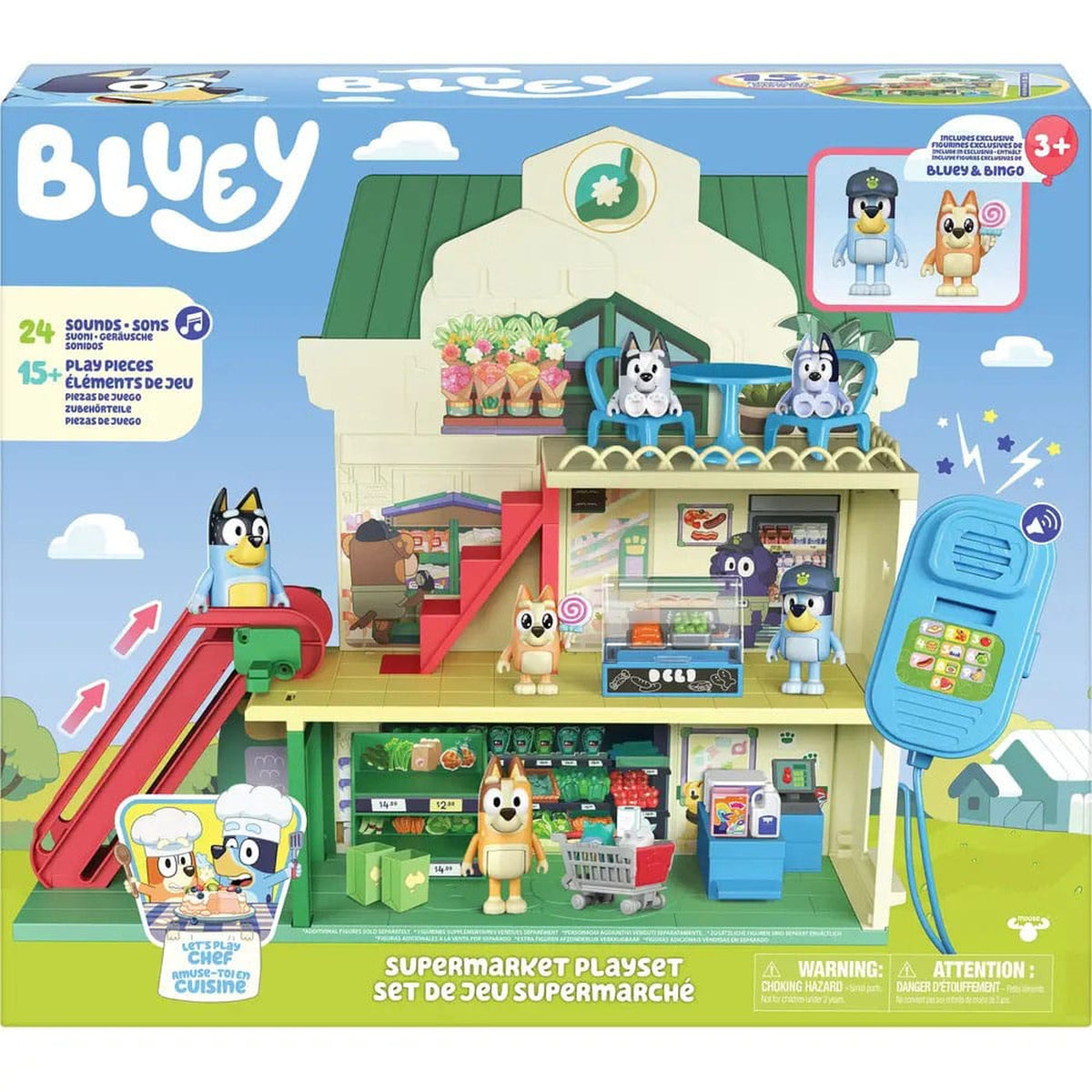 Produktbild Bluey Minifiguren Spielset Bluey Let's Play Chef Supermarkt