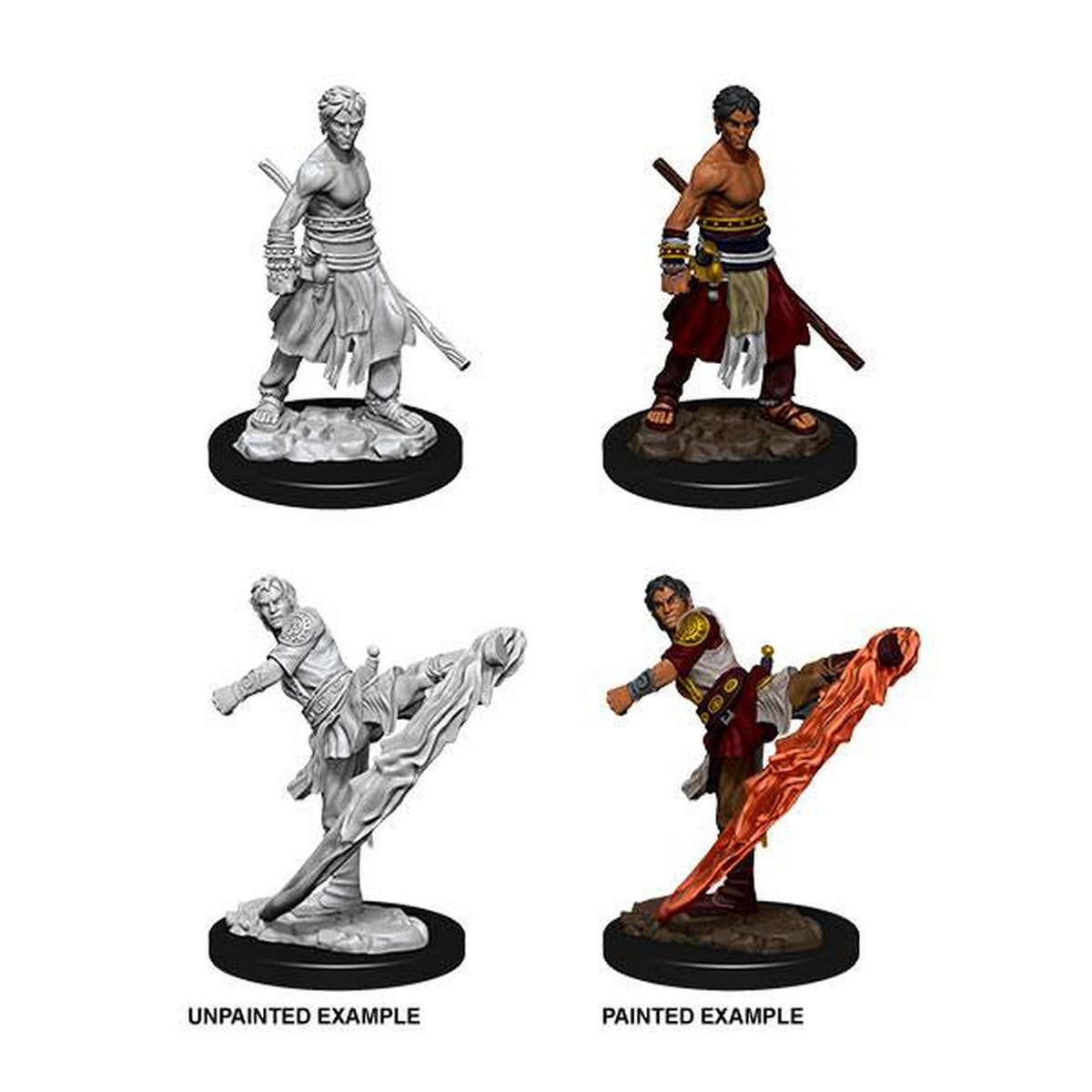 Produktbild D&D Nolzur's Marvelous Miniatures Miniaturen unbemalt Male Half-Elf Monk Umkarton (6)