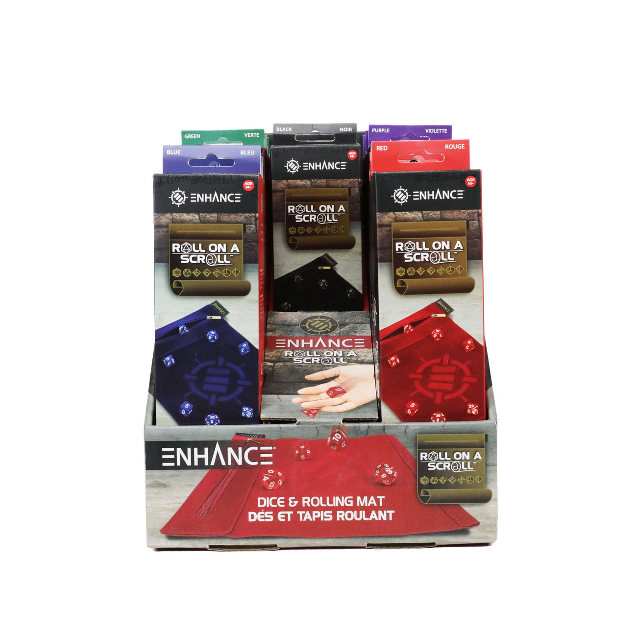 Produktbild Enhance Tabletop Roll on a Scroll Würfeltasche mit Würfel Sortiment (15)