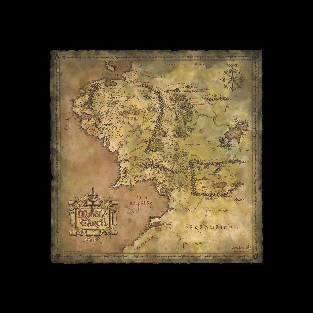 Produktbild Herr der Ringe Kunstdruck Parchment Map of Middle-earth 59 x 30 cm