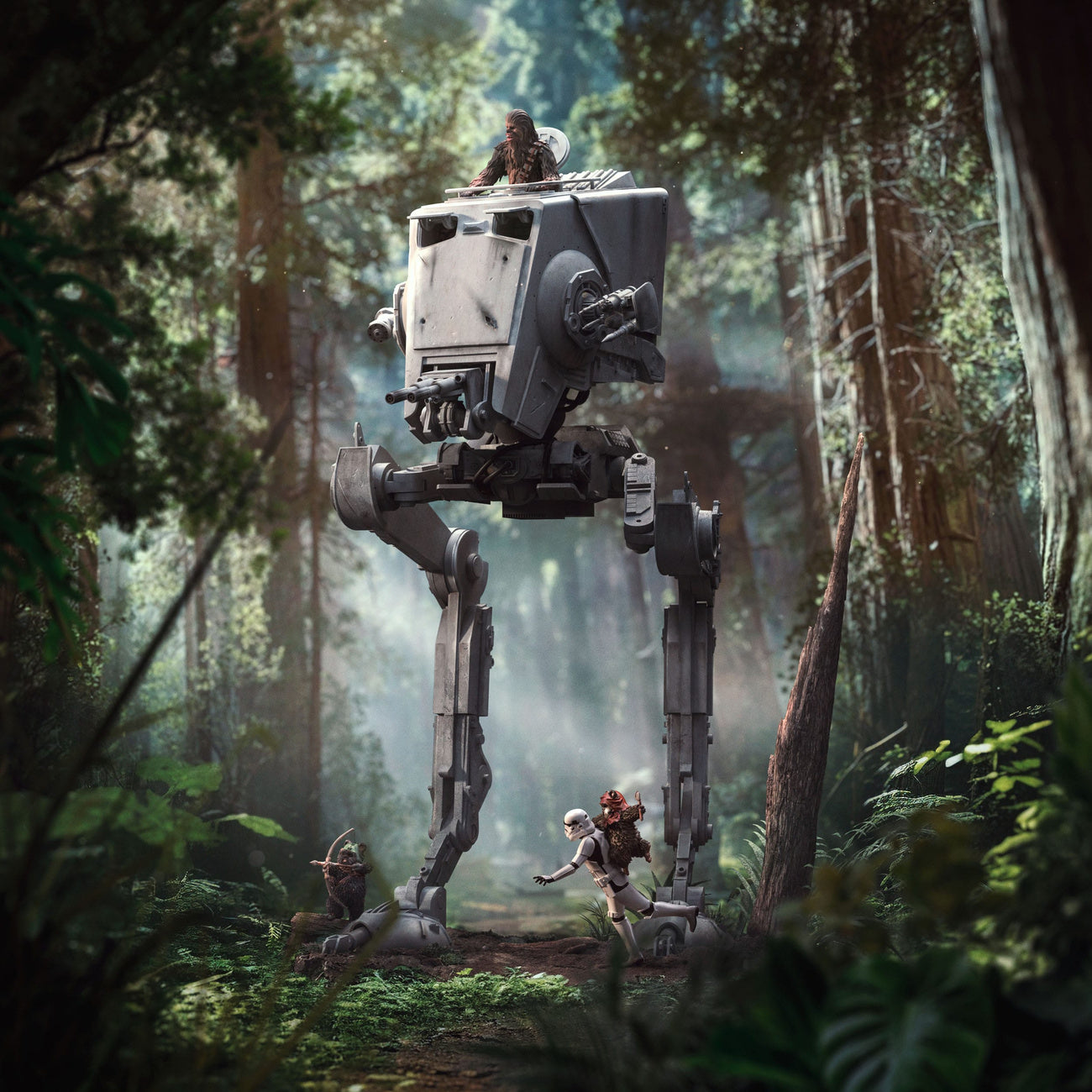 Produktbild Star Wars Demi Art Scale Statue 1/20 AT-ST and Chewbacca 53
