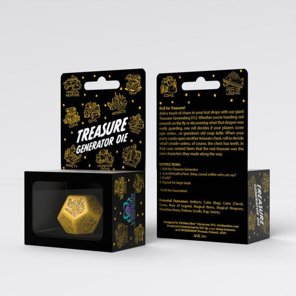 Produktbild Viridian Würfel Jumbo Würfel Treasure Generator Die D12 Gelb