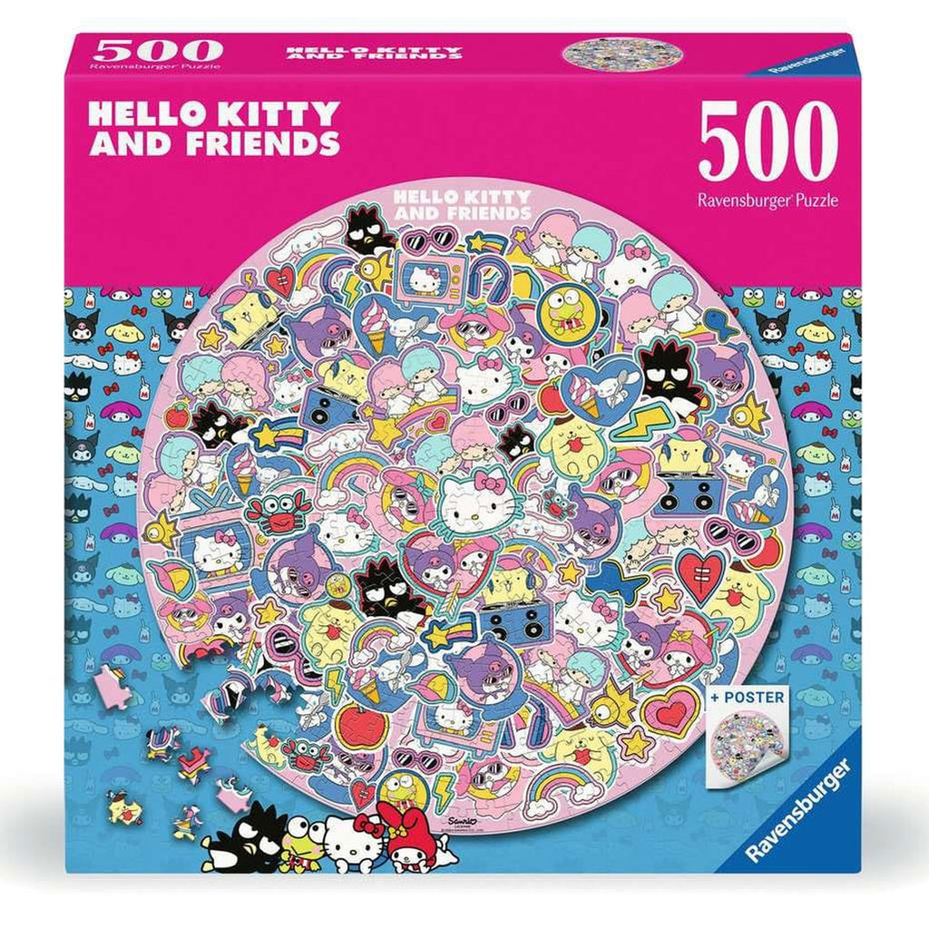 Product image Hello Kitty and Friends Round Puzzle (500 Pieces)