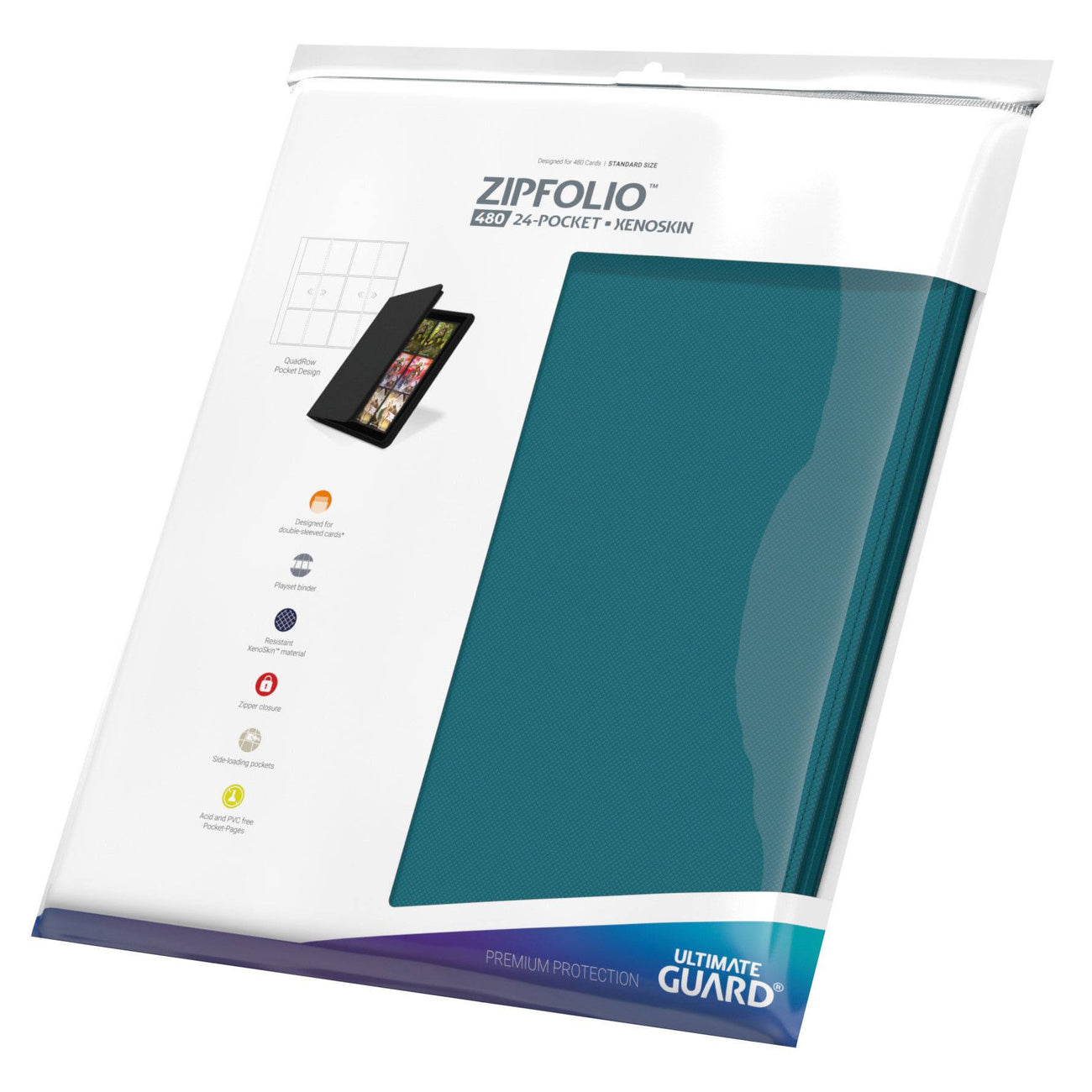 Produktbild Ultimate Guard Zipfolio 480 24-Pocket Xenoskin - Petrol