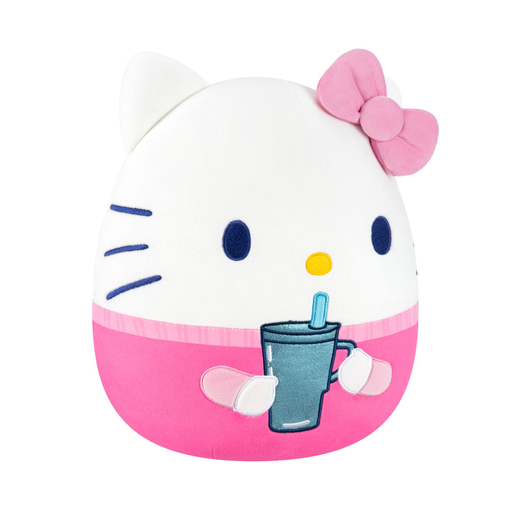 Hello Kitty mit Becher Squishmallows Plüsch Figur
