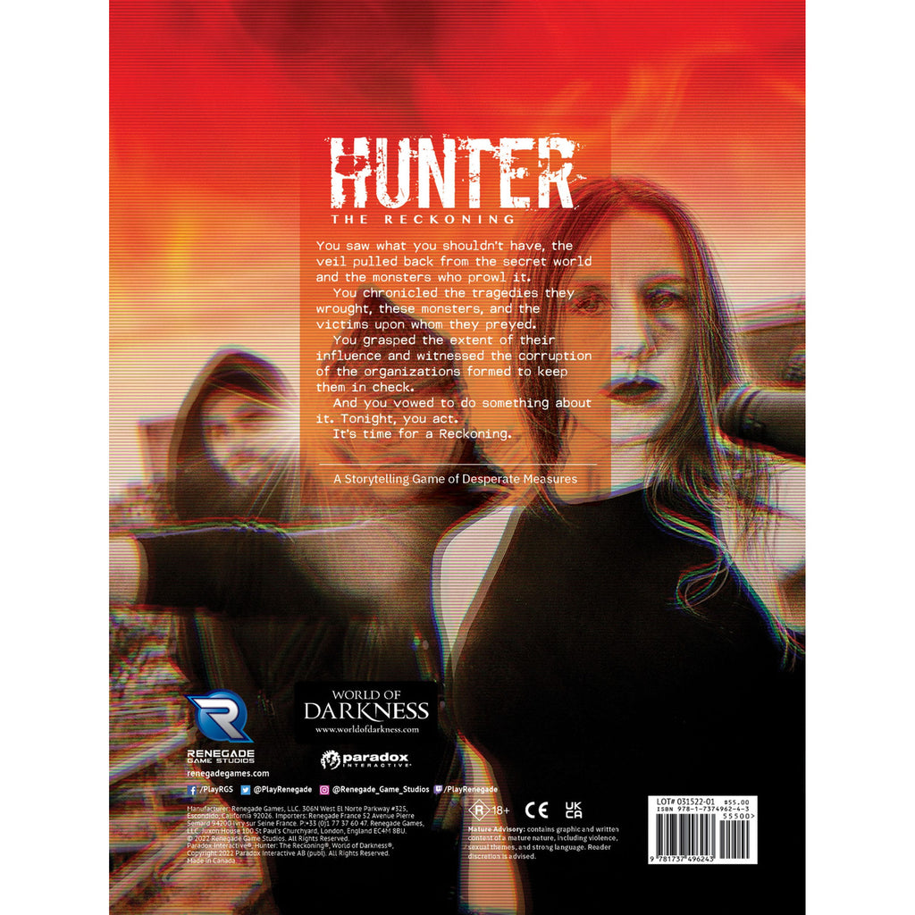 Produktbild Hunter: The Reckoning 5th Edition RPG Buch Game Core