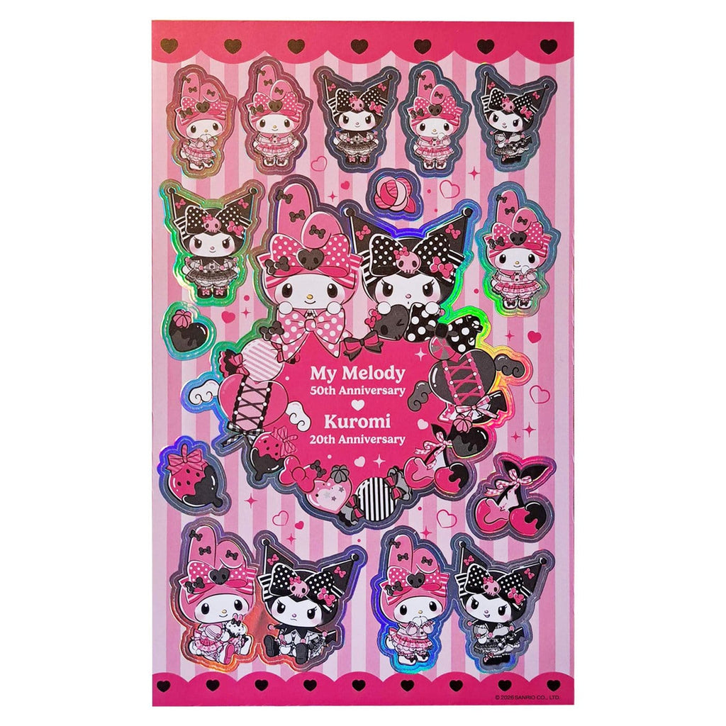 Produktbild Sanrio Pink Black Party Series Sticker Pack Kuromi & My
