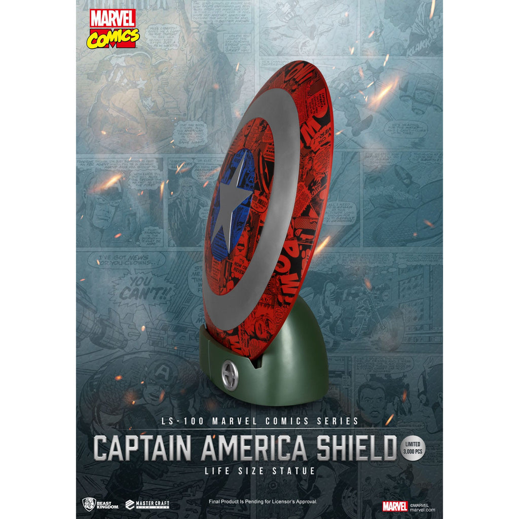 Produktbild Marvel Comics PVC Captain America Schild Life Size Statue