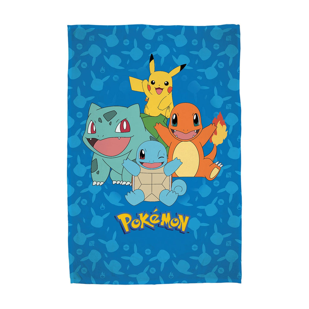 Produktbild Pokémon Flanell-Fleecedecke Starter Pokémon 130 x 160 cm