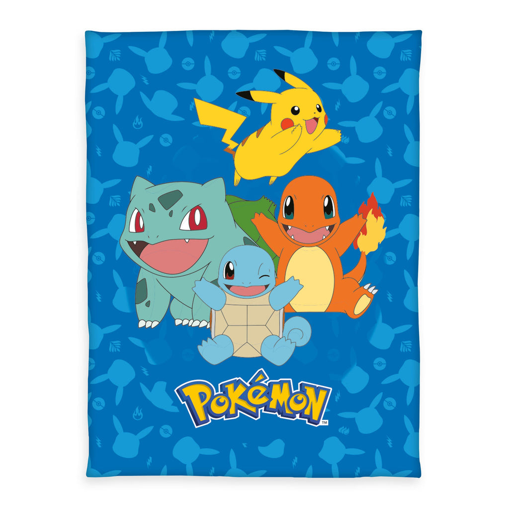 Produktbild Pokémon Flanell-Fleecedecke Starter Pokémon 130 x 160 cm