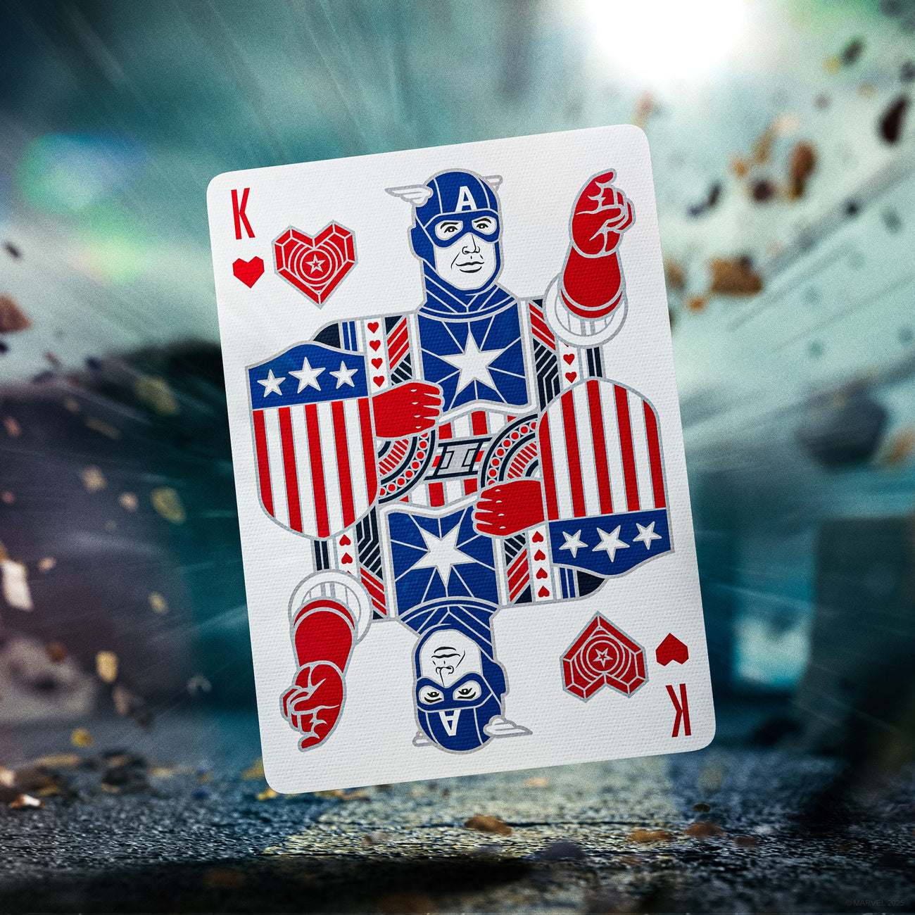 Produktbild Captain America Spielkarten Patriotic Design