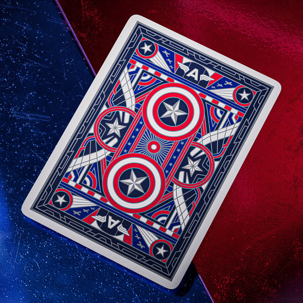Produktbild Captain America Spielkarten Patriotic Design