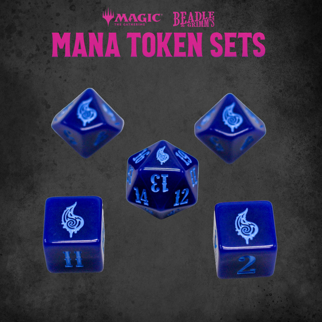 Produktbild Magic the Gathering Dice and Token Pack Blue Mana