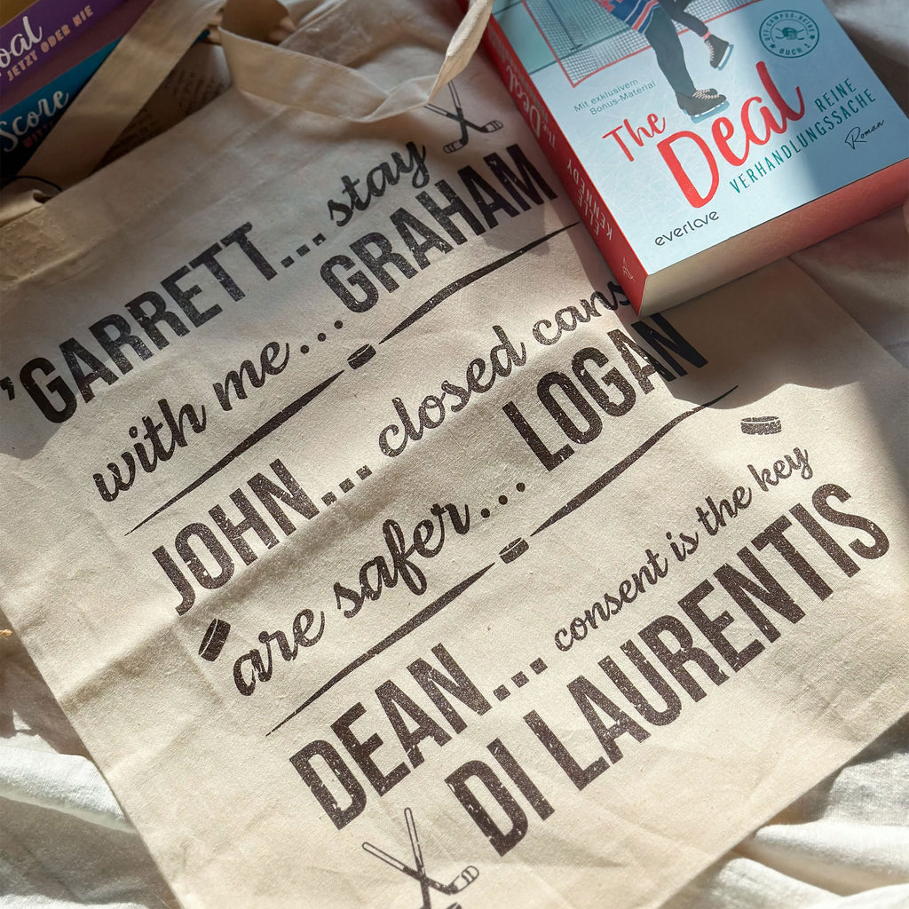 Produktbild Garrett, John und Dean Jutebeutel für Off Campus Fans