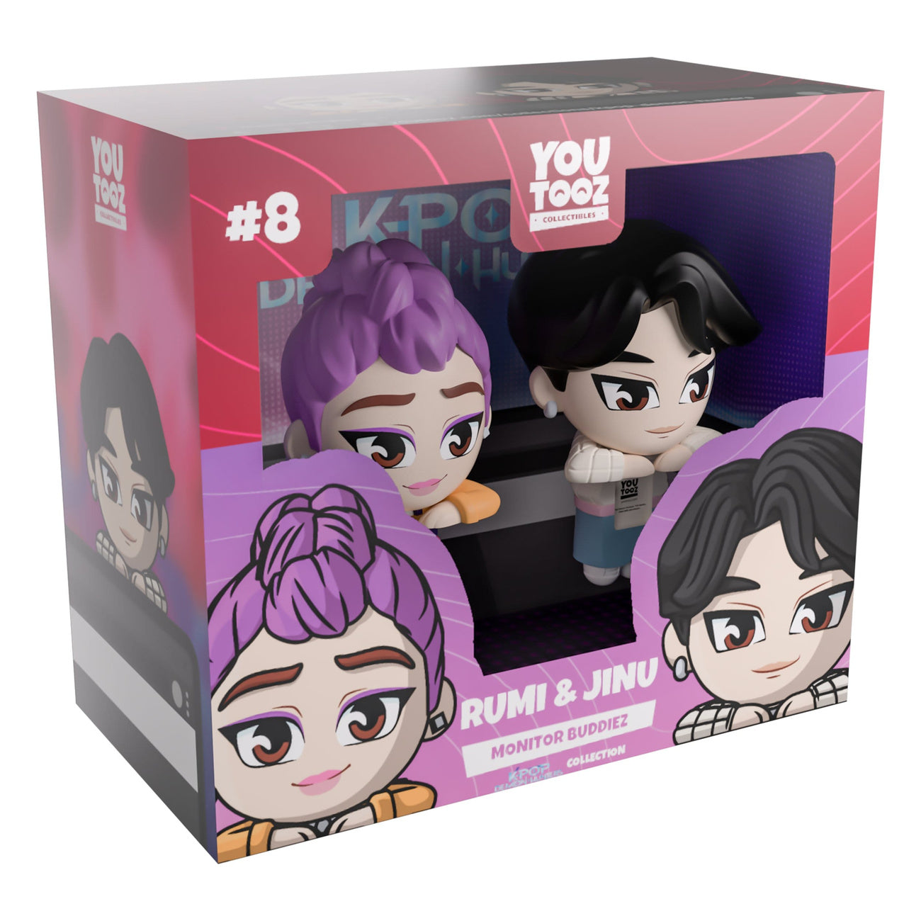 Produktbild KPop Demon Hunters - Jinu und Rumi Monitor Buddiez Vinyl Figurenset