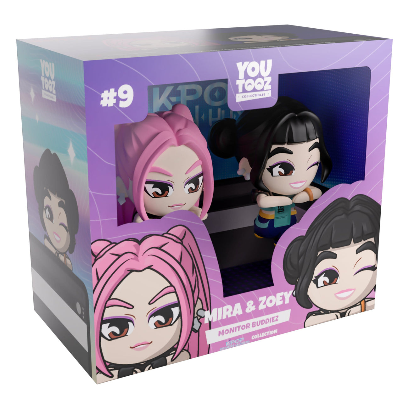 Produktbild KPop Demon Hunters - Mira und Zoey Monitor Buddiez Vinyl Figurenset
