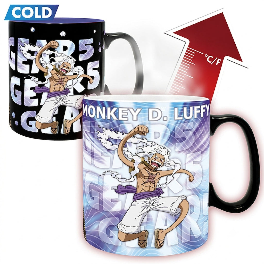 One Piece - Monkey D. Luffy Gear 5 Thermoeffekt Tasse