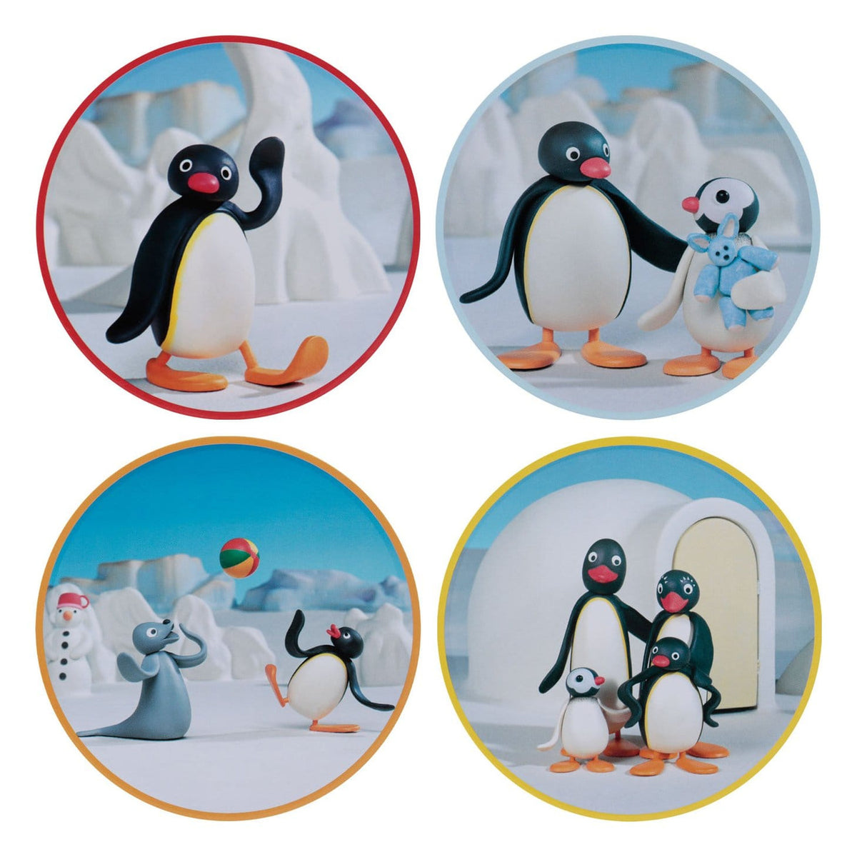 Produktbild Pingu - Family Untersetzer 4er Set