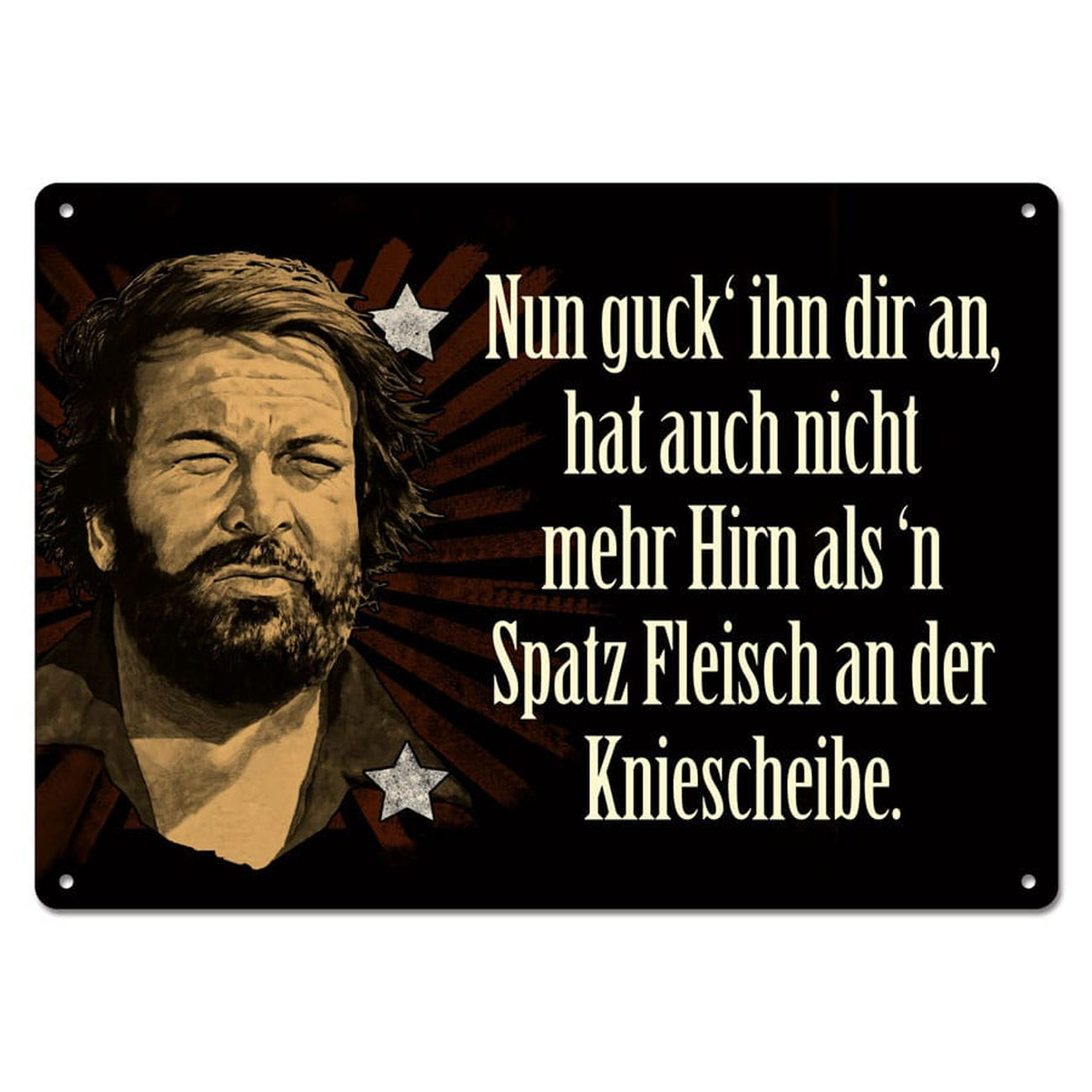 Produktbild Bud Spencer Blechschild Nun guck' ihn dir an,... 10 x 15 cm