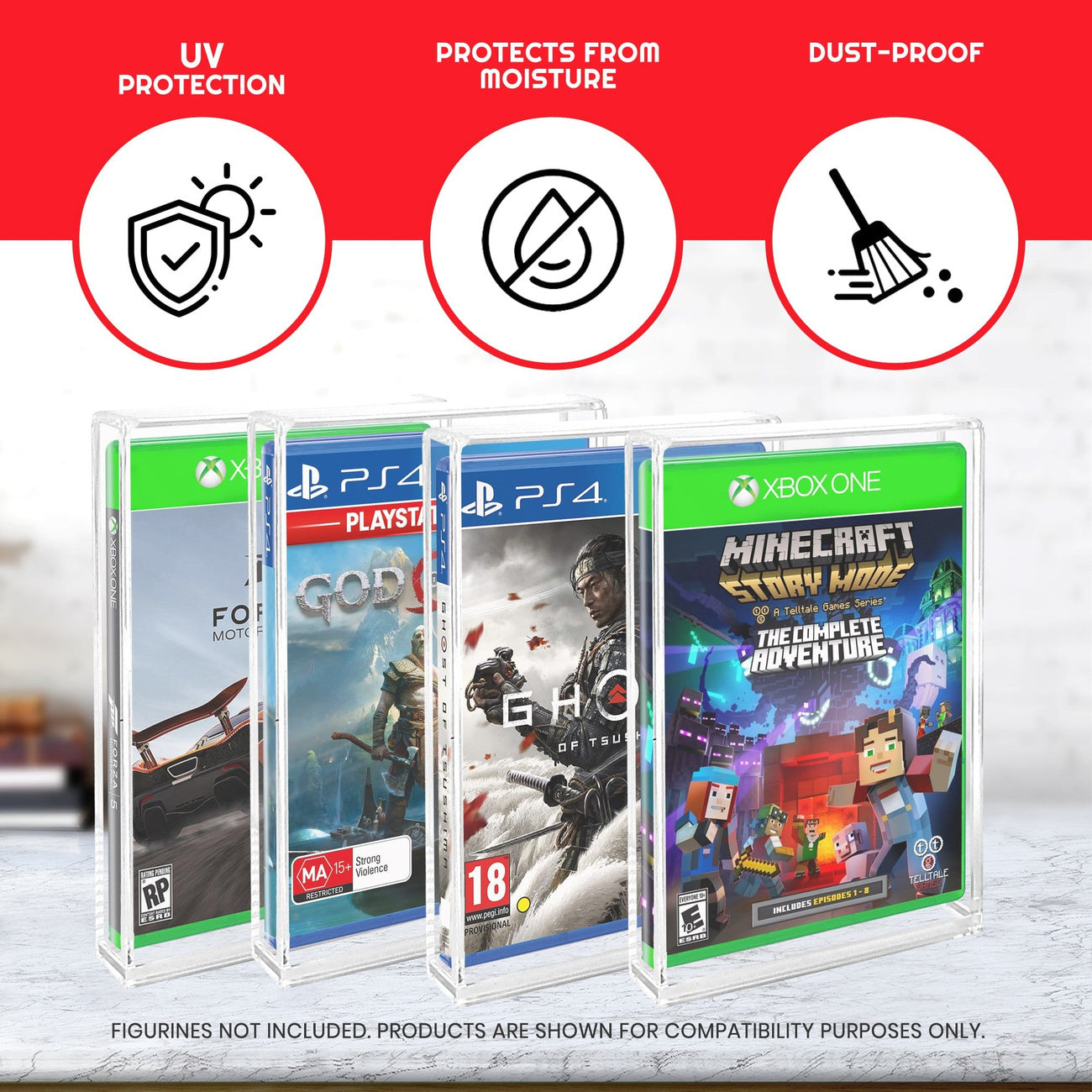 Produktbild Acrylgehäuse 2er-Pack für PS3/PS4/Blu-Ray/XBOX One