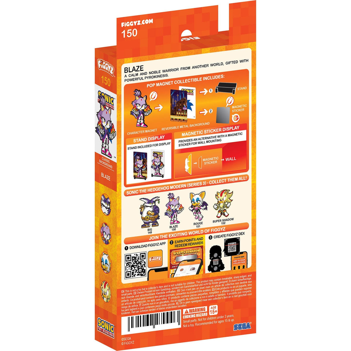 Produktbild Sonic the Hedgehog (Modern) FiGGYZ Magnet-Sammelfigur Blaze