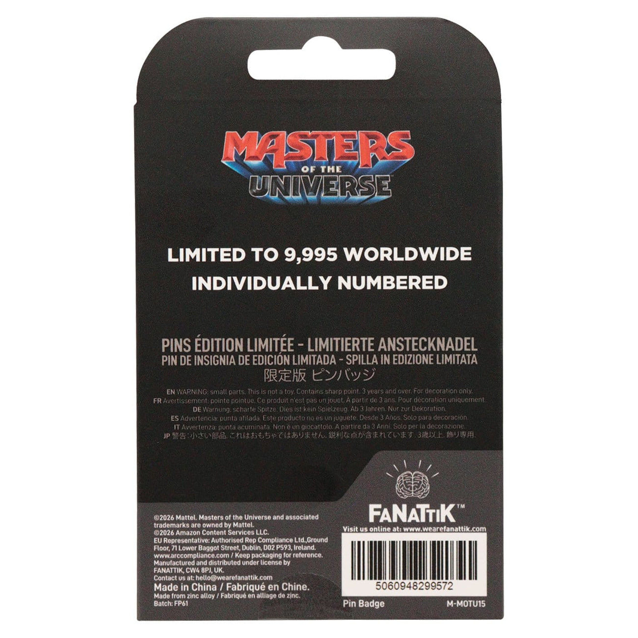 Produktbild Masters of the Universe 2026 Ansteck-Pin He-Man Limited