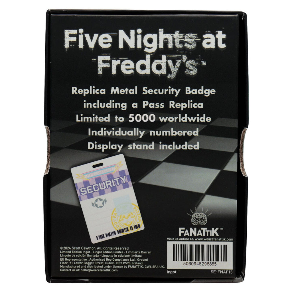 Produktbild Five Nights at Freddys Replik Security Badge Antique Brass