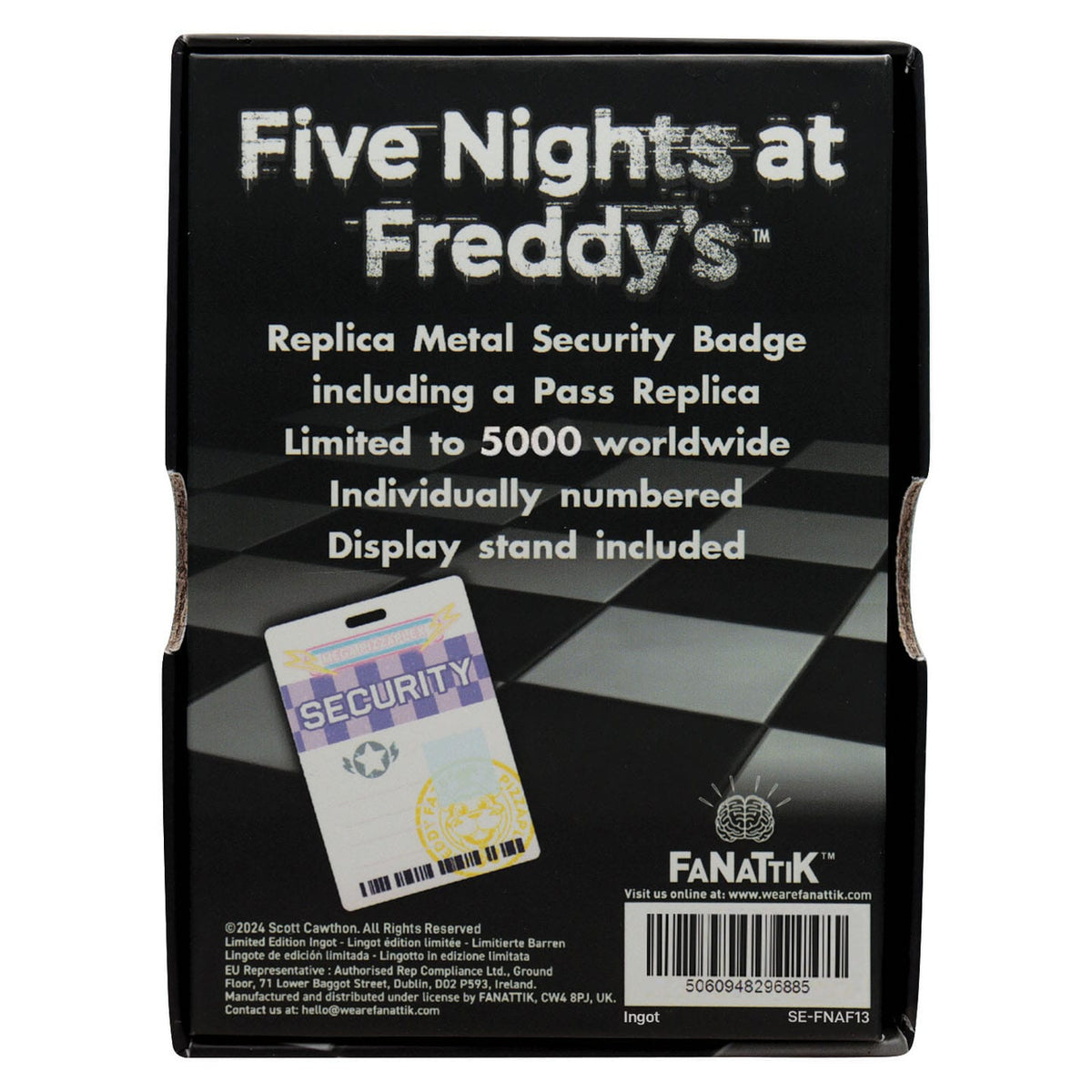 Produktbild Five Nights at Freddys Replik Security Badge Antique Brass