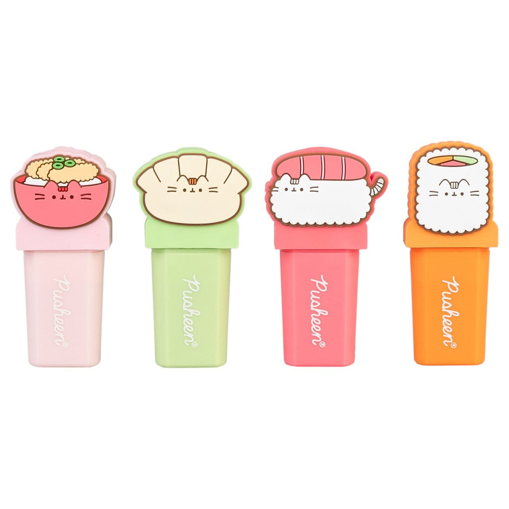 Produktbild Pusheen Textmarker mit Topper Sushi Roll 4er Set