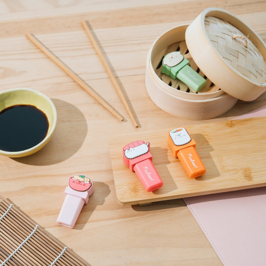 Produktbild Pusheen Textmarker mit Topper Sushi Roll 4er Set