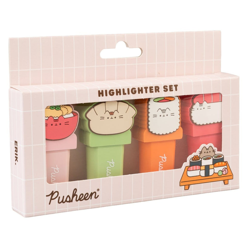 Produktbild Pusheen Textmarker mit Topper Sushi Roll 4er Set