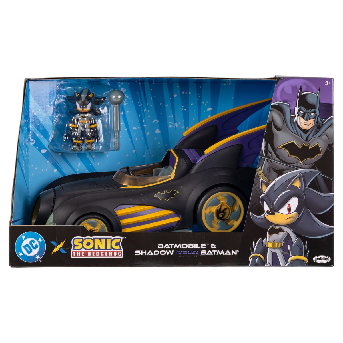 Produktbild DC x Sonic - The Hedgehog Actionfigur mit Fahrzeug Shadow