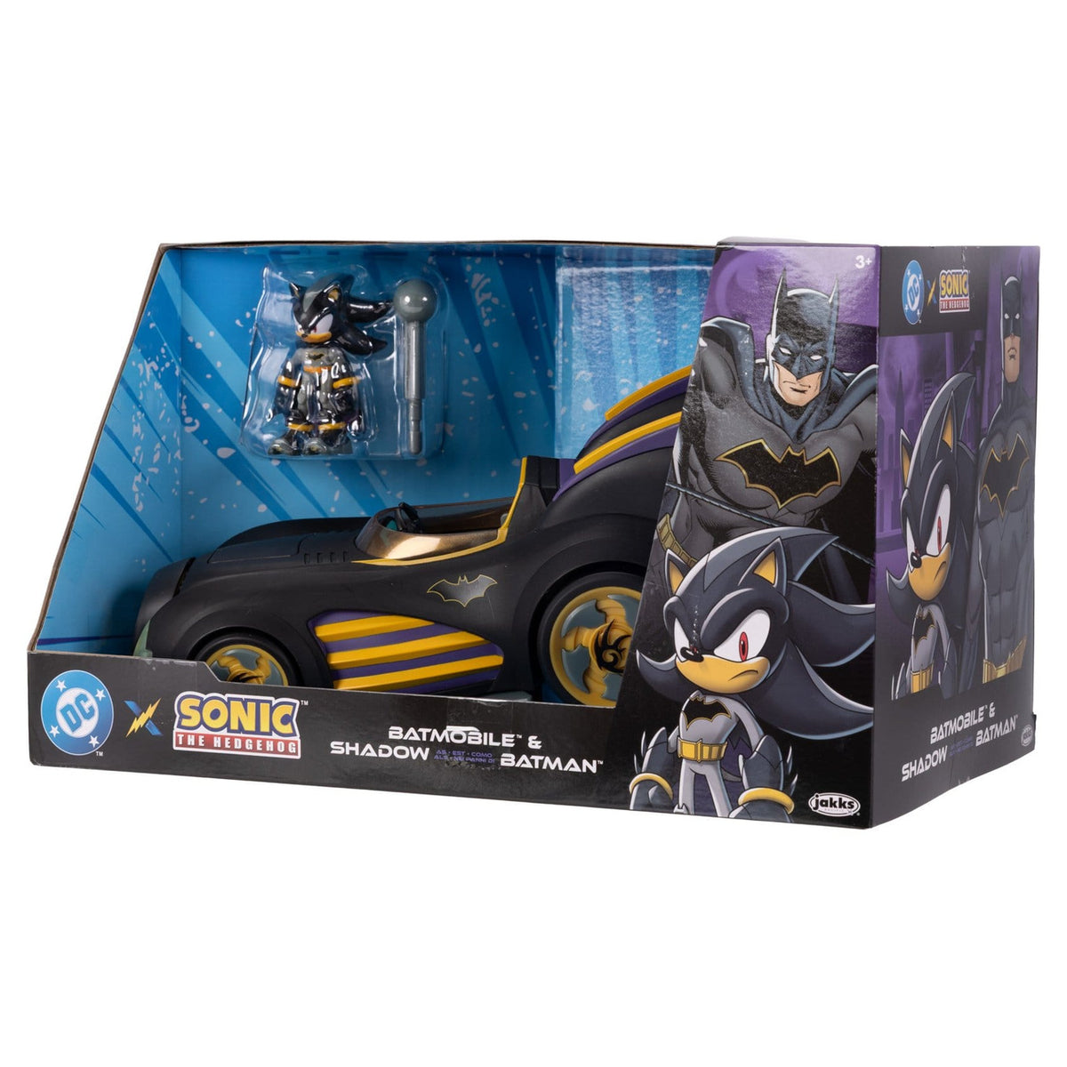 Produktbild DC x Sonic - The Hedgehog Actionfigur mit Fahrzeug Shadow