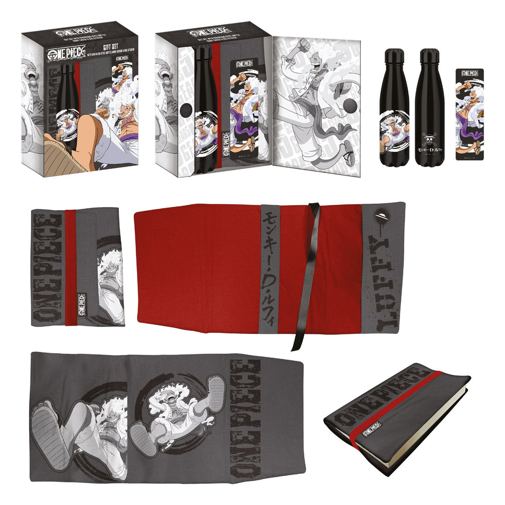 One Piece Stahlflasche, Sticker, Buchumschlag Geschenkset